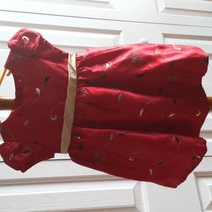 George infant girls red dress size 24 months.